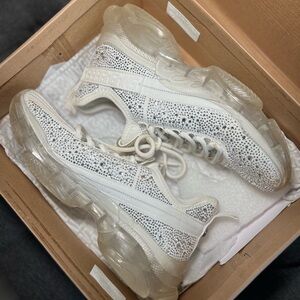 Steve Madden Maxima-R White Crystal-Embellished Sneakers